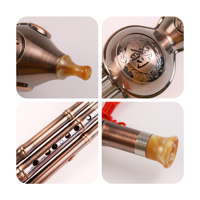 Masterpiece Traditional Copper-Plated Hulusi (Gourd Flute)