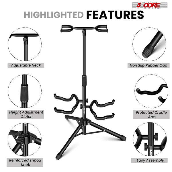 5 Core GSH 2N1 Dual-Instrument Pro Stand