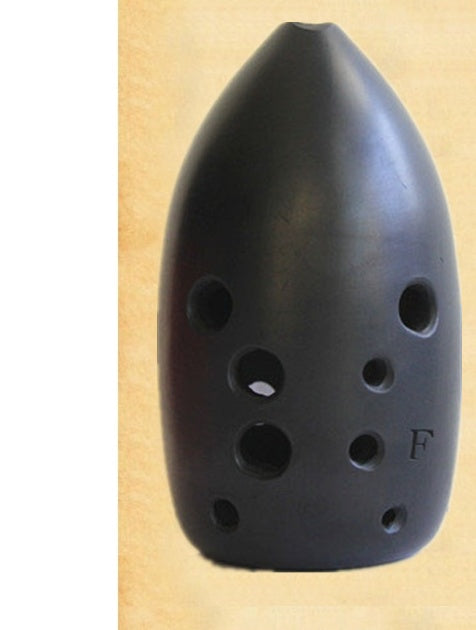 Shadow Obsidian 10-Hole Black Pottery Xun