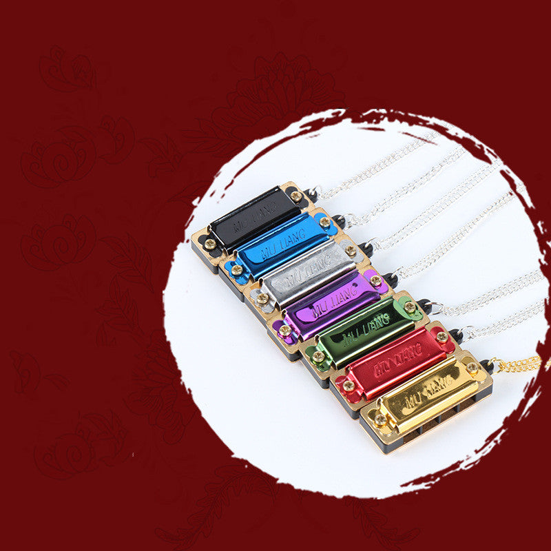 Harmonious Chord Mini Harmonica Necklace