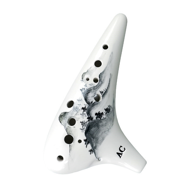 Artisan Hand-Painted 12-Hole Alto C Ocarina