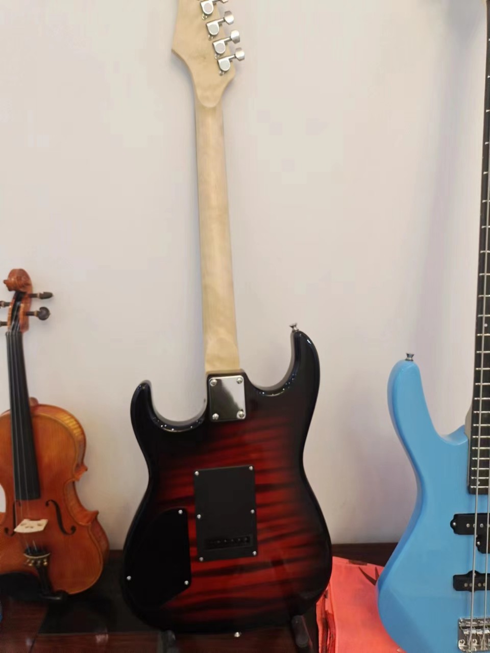Crimson Ember Series Tiger Stripe Electric Guitar