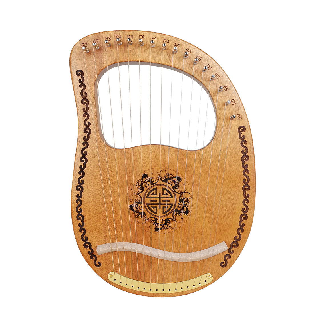 Artisan 16-String Mahogany Lyre Harp