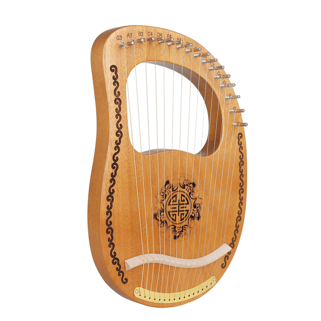 Artisan 16-String Mahogany Lyre Harp