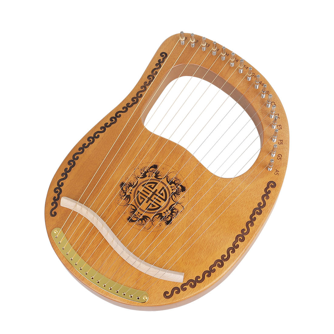 Artisan 16-String Mahogany Lyre Harp