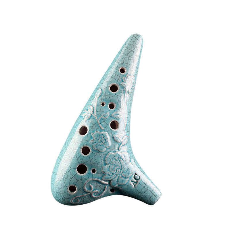 Artisan Hand-Painted 12-Hole Alto C Ocarina