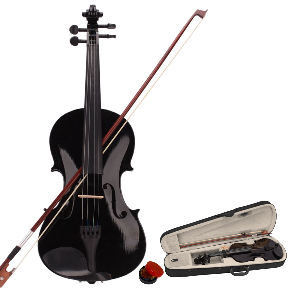 Midnight Series 4/4 Full-Size Black Acoustic Violin Pack