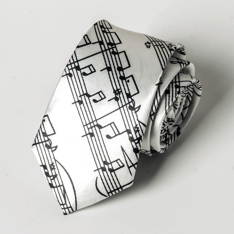 Music-Themed Skinny Tie
