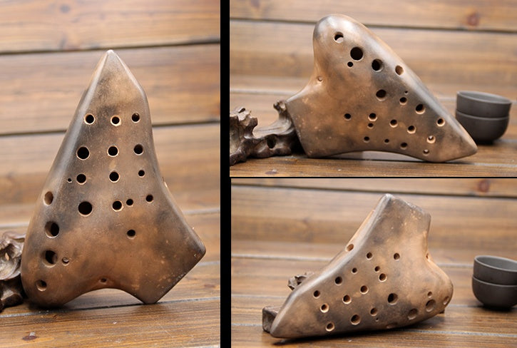 Master-Series Triple-Chamber Alto C Smoked Ocarina