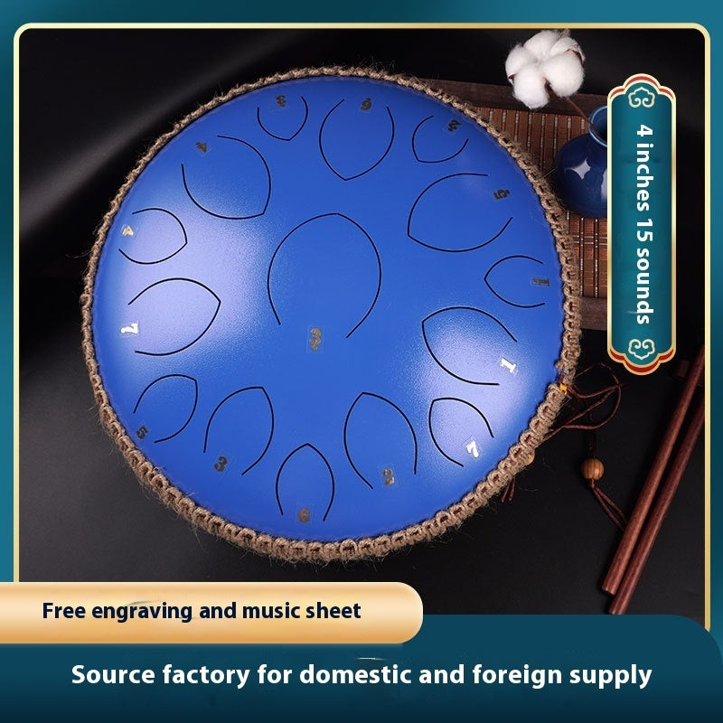 Zenith 14-Inch 15-Tone Professional Steel Tongue Drum