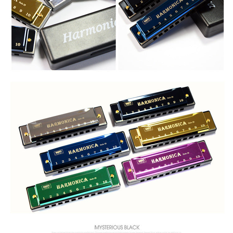 Pro-Elite 10-Hole Titanium Series Blues Harp