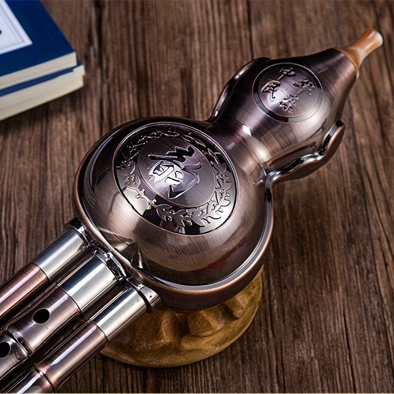Masterpiece Traditional Copper-Plated Hulusi (Gourd Flute)