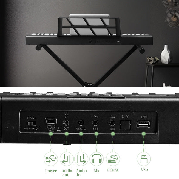 GPP-204 Ultra-Portable Foldable 61-Key Digital Piano