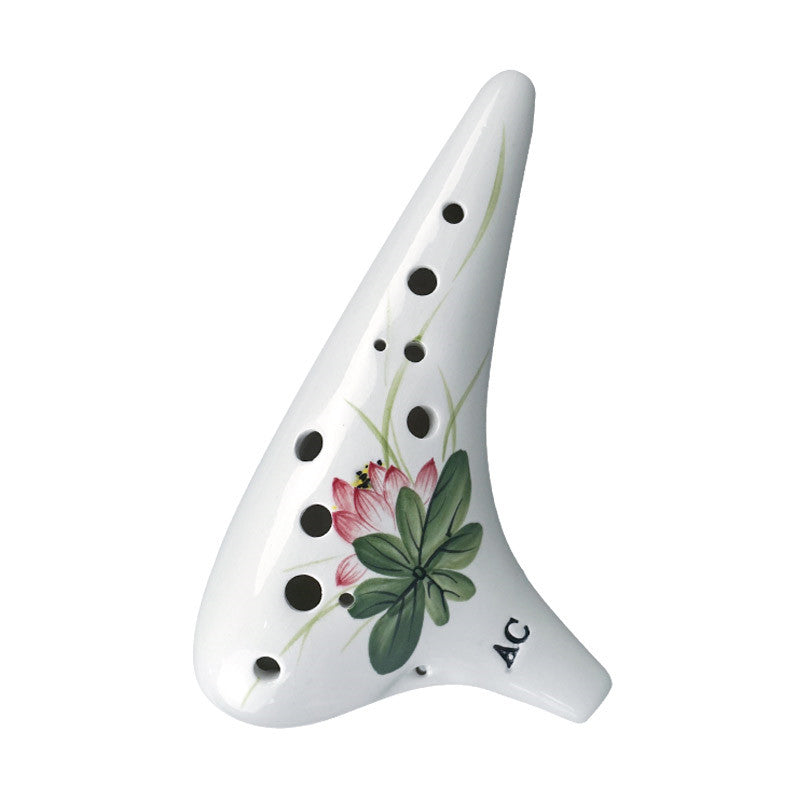 Artisan Hand-Painted 12-Hole Alto C Ocarina