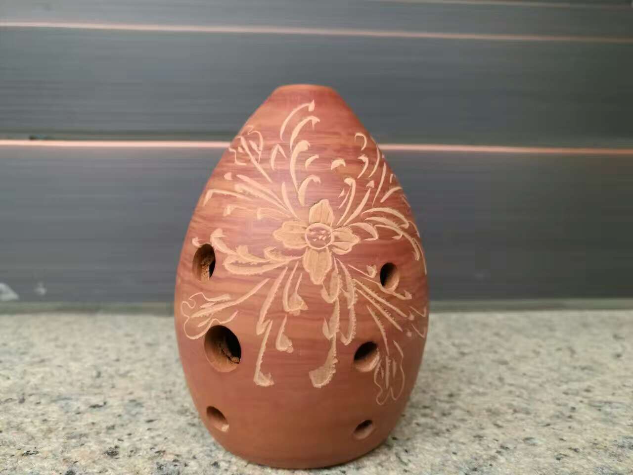 Terracotta Artisan Eight-Hole Xun