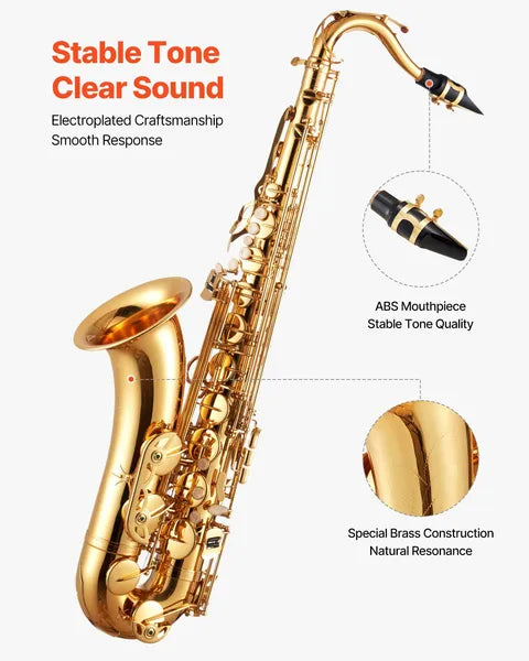 VEVOR Professional B♭ Tenor Saxophone Gold Kit