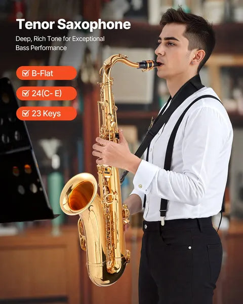 VEVOR Professional B♭ Tenor Saxophone Gold Kit