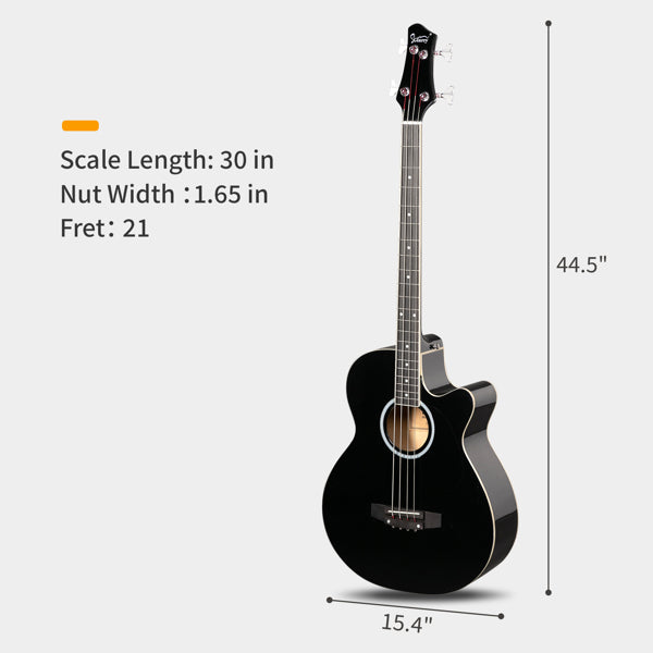 Glarry GMB101 4-String Electric-Acoustic Bass Guitar