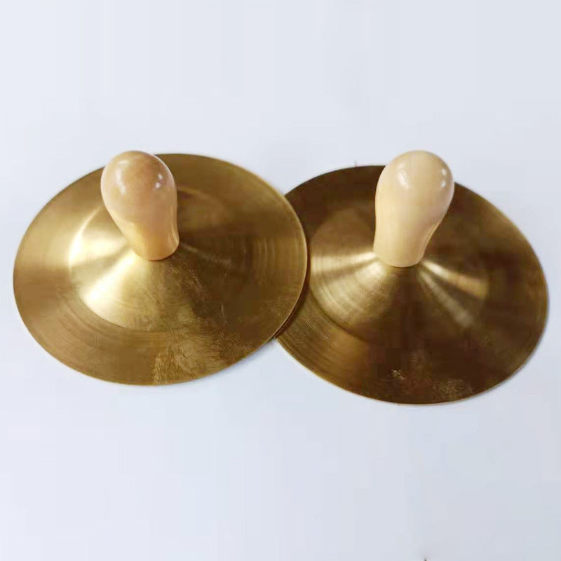 Orff Artisan Wooden-Handle Copper Cymbals