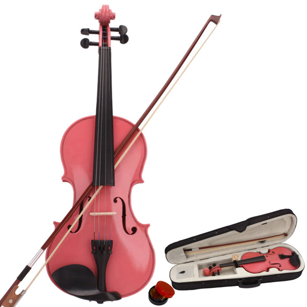 Enchanted Series: 1/4 Size Student Pink Violin Starter Pack
