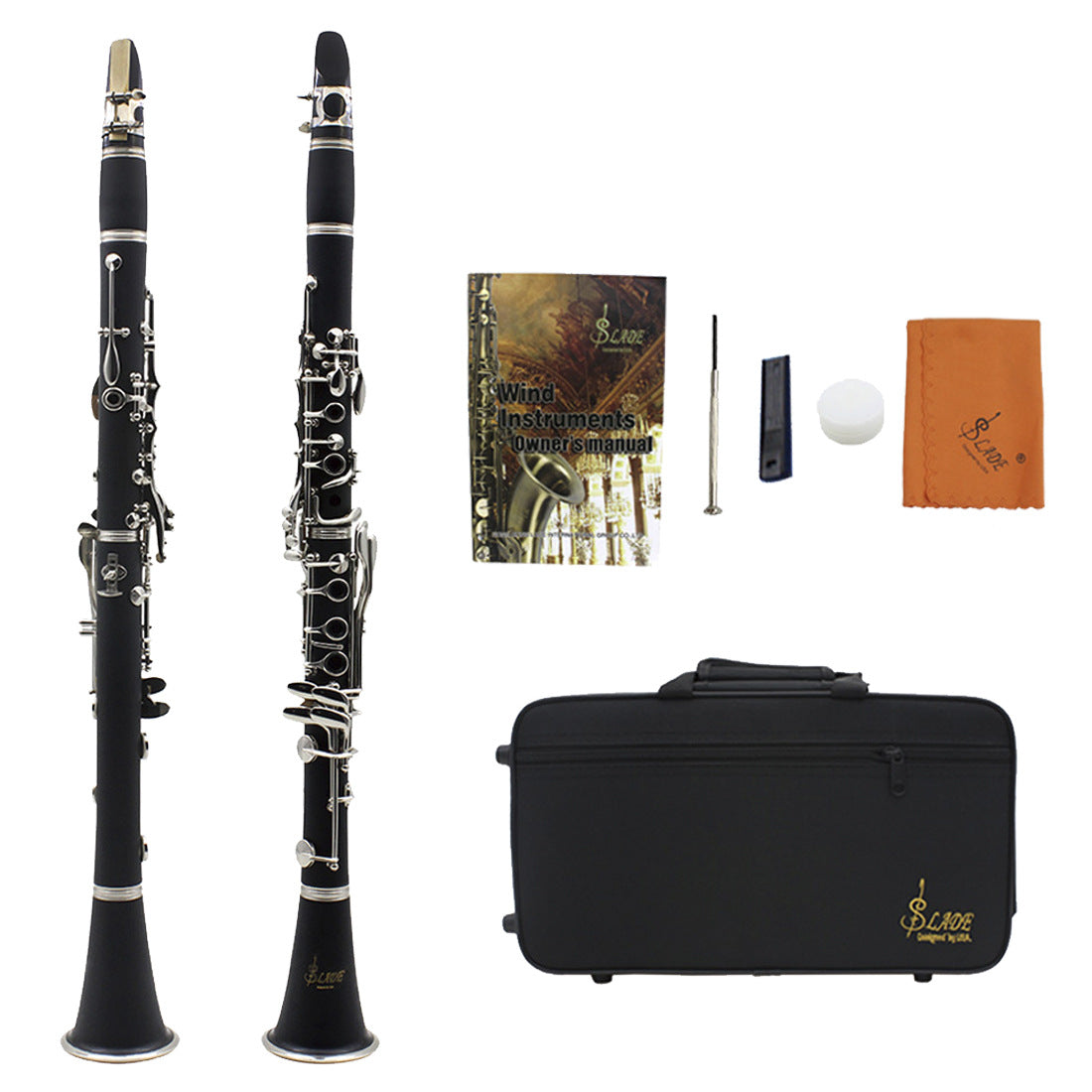 SLADE Professional 17-Key B♭ Beginner Clarinet Set