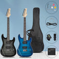 Glarry GST "Tiger Stripe" H-H Electric Guitar Ultimate Performance Kit