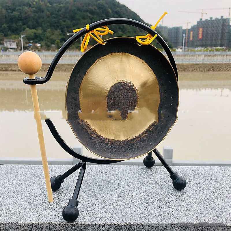 Zen-Harmonic 16cm Desktop Copper Gong with Iron Frame
