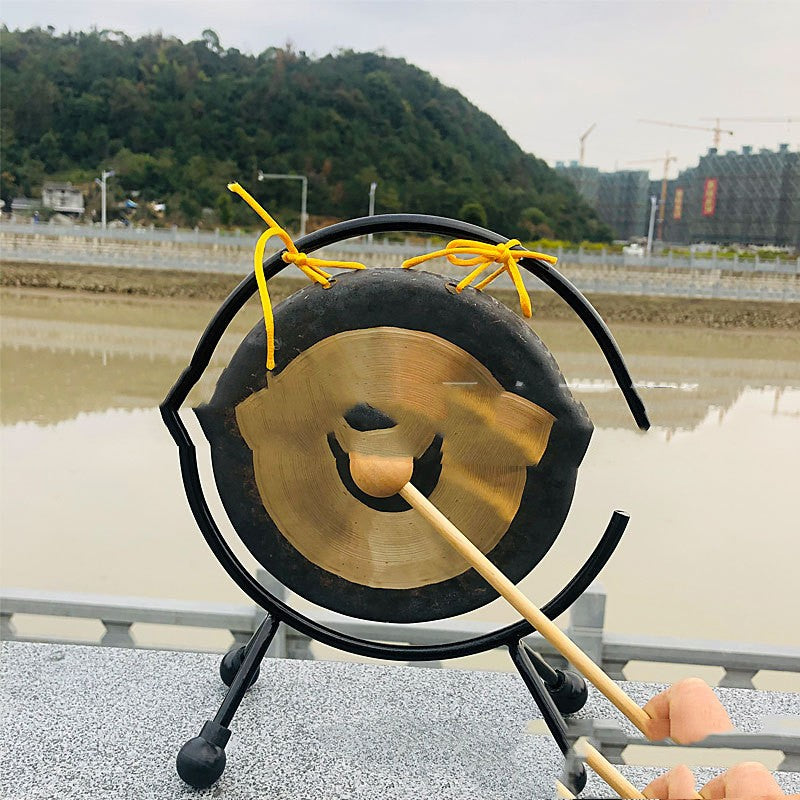 Zen-Harmonic 16cm Desktop Copper Gong with Iron Frame