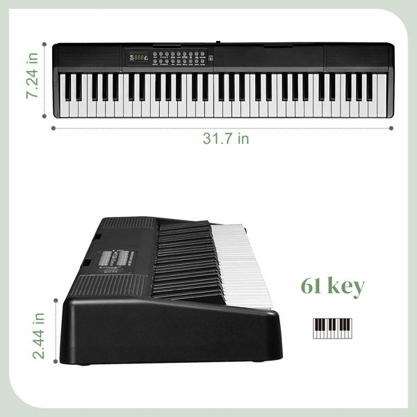 GPP-204 Ultra-Portable Foldable 61-Key Digital Piano