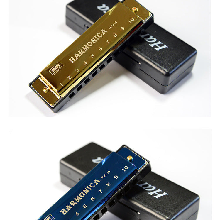 Pro-Elite 10-Hole Titanium Series Blues Harp