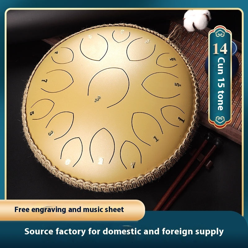 Zenith 14-Inch 15-Tone Professional Steel Tongue Drum