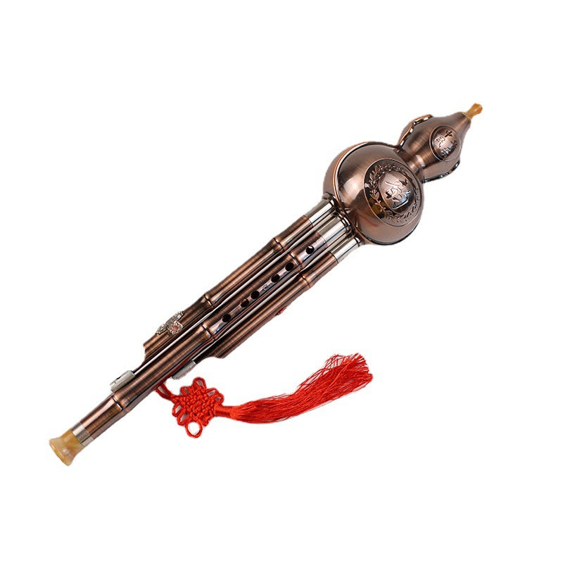 Masterpiece Traditional Copper-Plated Hulusi (Gourd Flute)