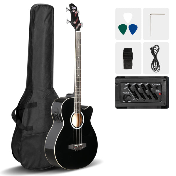 Glarry GMB101 4-String Electric-Acoustic Bass Guitar