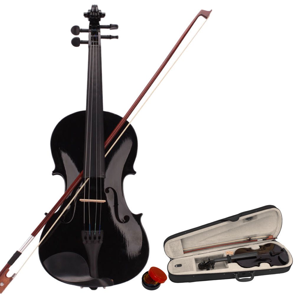 Midnight Series 4/4 Full-Size Black Acoustic Violin Pack