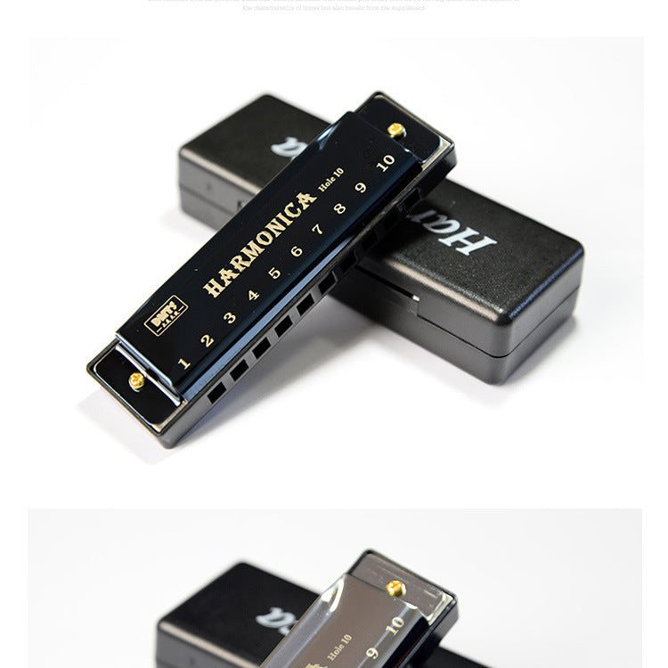 Pro-Elite 10-Hole Titanium Series Blues Harp