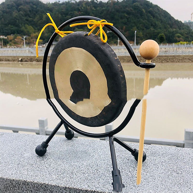 Zen-Harmonic 16cm Desktop Copper Gong with Iron Frame