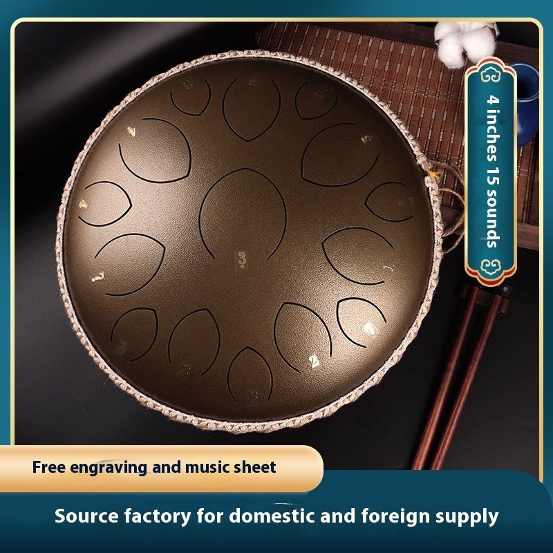 Zenith 14-Inch 15-Tone Professional Steel Tongue Drum